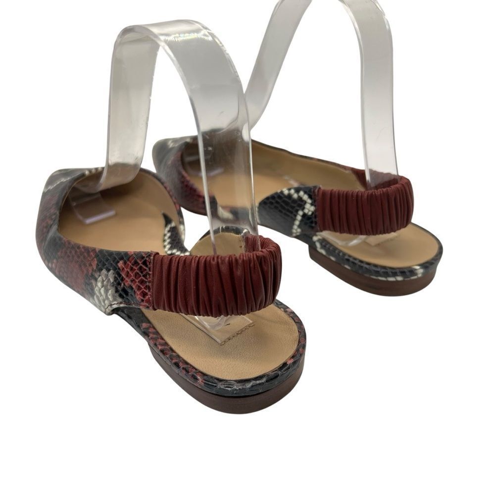 Sz 7m Antonio Melani Sling Back Snakeskin Print all Leather Shoes - Picture 8 of 14